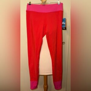 Hot chillys Red pink Colorblock active legging Bottoms sm